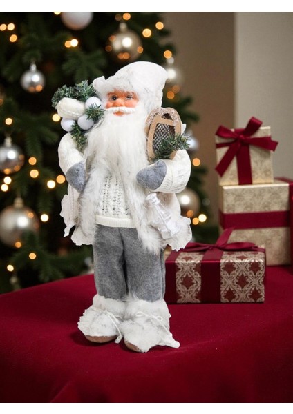 Yılbaşı Noel Baba BÜYÜK BOY Oyuncak Yeni 2026 24X18X45CM Beyaz fiyatları