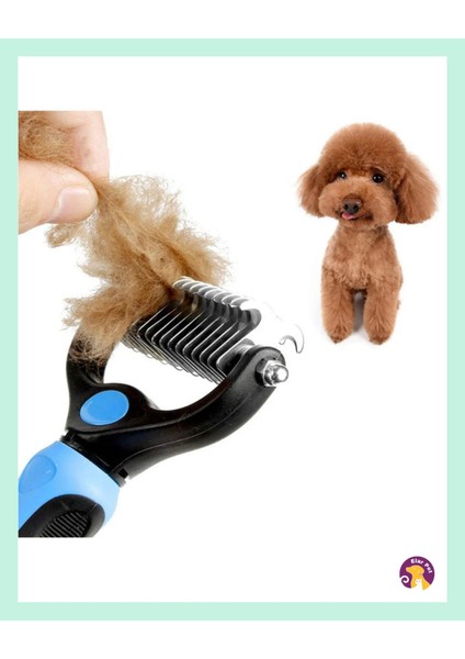 Çift Taraflı Metal Dişli Kedi ve Köpek Tüy Topak Açıcı Bakım Tarağı modelleri