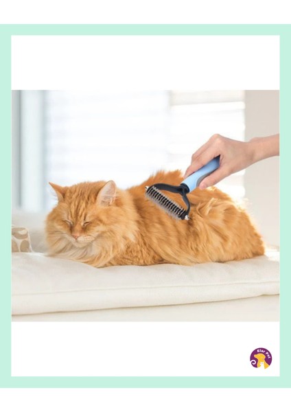 Çift Taraflı Metal Dişli Kedi ve Köpek Tüy Topak Açıcı Bakım Tarağı indirimleri