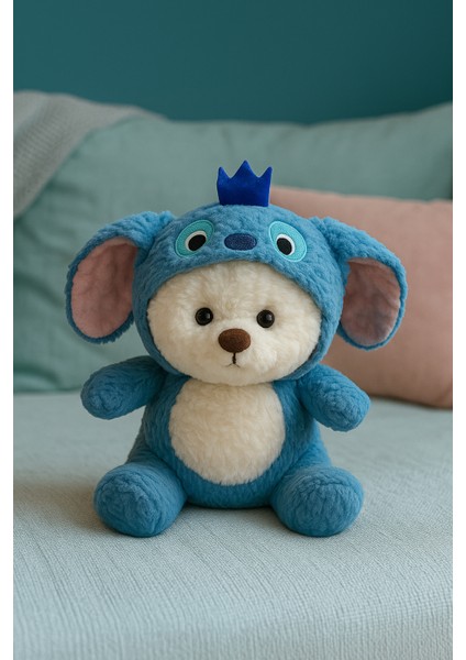 Hughua Sevimli Teddy Bear - Yumuşak Dokulu Hediyelik Ayıcık - Çıkarılabilir Stitch Şapkası ile fırsatları