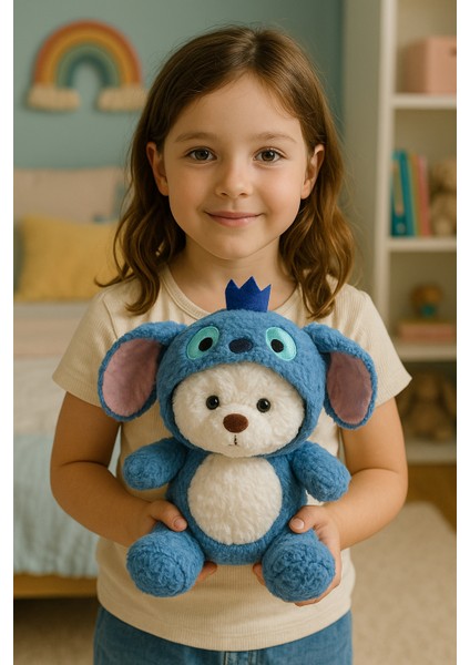 Hughua Sevimli Teddy Bear - Yumuşak Dokulu Hediyelik Ayıcık - Çıkarılabilir Stitch Şapkası ile indirimleri