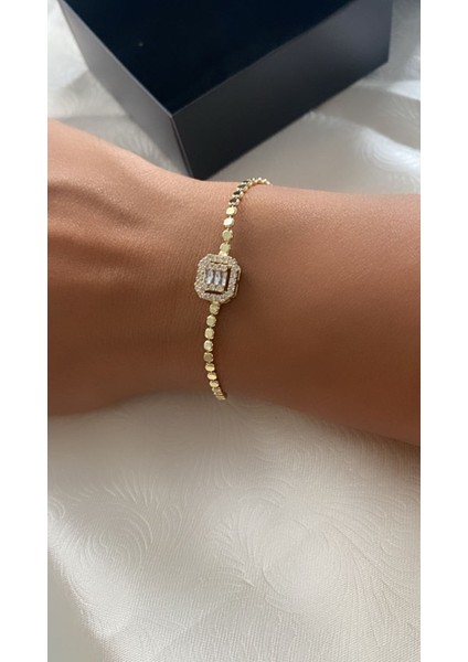 Çelik Altın Kaplama Taşlı Bileklik indirimleri
