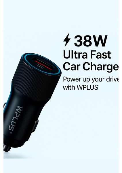 Araç Şarj Cihazı, C-04 , 38W , Çift Girişli | Hızlı Şarj |