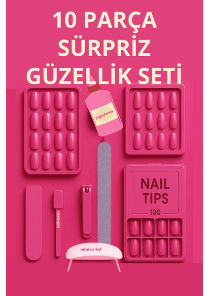 Kadınlara Özel 10 Farklı Ürün Süpriz Paket / Tırnak Paketi - Advent Calendar