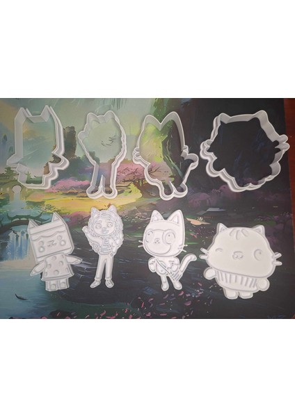 Gabby Doll House Temalı Kurabiye Kalıbı, Oyun Hamuru Kalıbı Seti