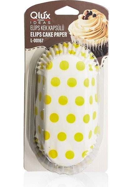Elips - Geniş Kartela Kağıt Kek Kapsülü (5131)