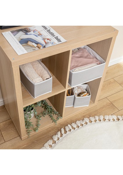 Çekmece Düzenleyici Set – 4’lü Gri Organizer Kutular (Gri)