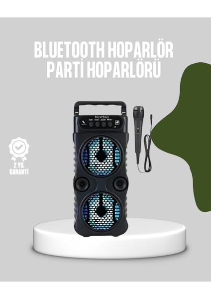 Bluetooth Bağlantılı LED Işıklı Taşınabilir Hoparlör – 1200 Mah Şarjlı - M819K596-R52