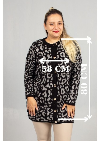 Konfor ve Şıklığı Birleştiren Leopar Desenli Triko Tunik fiyatları