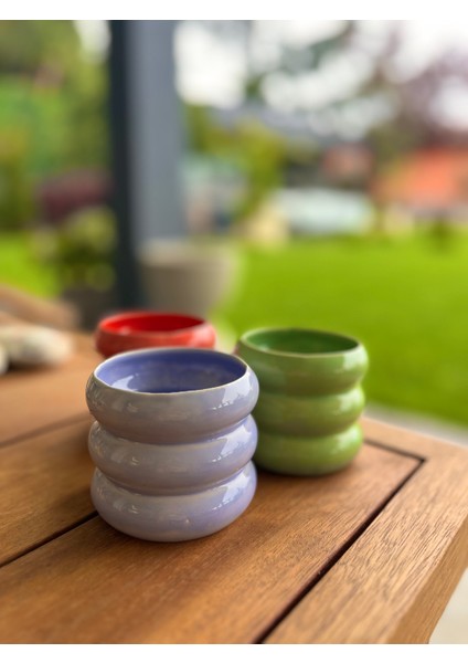 Seramik Kulpsuz Mug- Lila