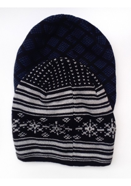 Unisex Bere,katlamasız Düz Bere,desenli ve Düzrenk Bere,standart Boy,2 Li Paket,