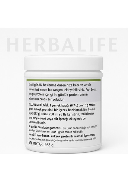 Herbalıfe Formül 3 Pro-Boost, Yüksek Proteinli Aromalı Içecek Tozu fiyatları