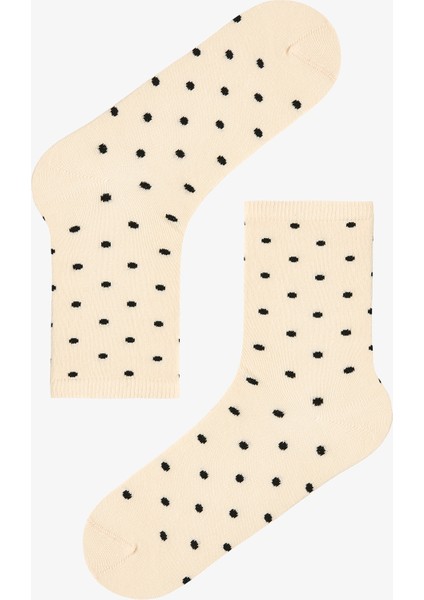 5 Çift Pamuklu Puantiye Desenli Soket Çorap indirimleri