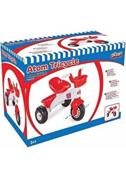 Pilsan Atom Kırmızı Çocuk Kız Erkek Bisikleti 2-4 Yaş Arası Ön ve Arka Sepetli Güvenli Tasarım fırsatları