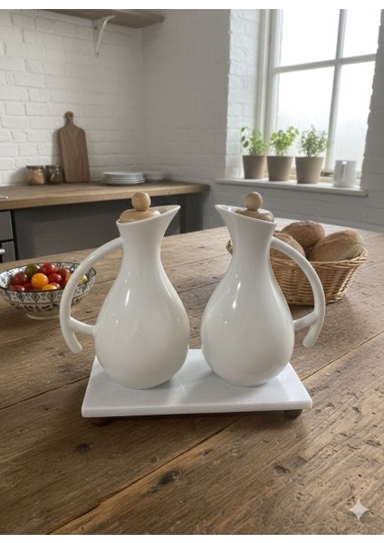 Mermer Stantlı Porselen Yağlık&sosluk Fiona 680 ml