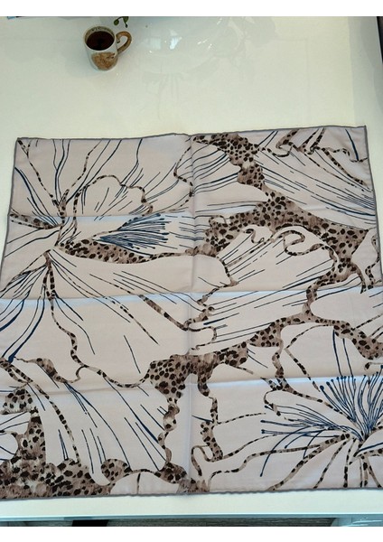 Vizon Leopar Soft Pamuksu Kare Fular