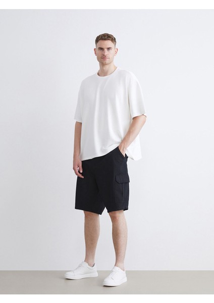 Yeni Sezon Büyük Beden Standart Kalıp Gabardin Erkek Şort