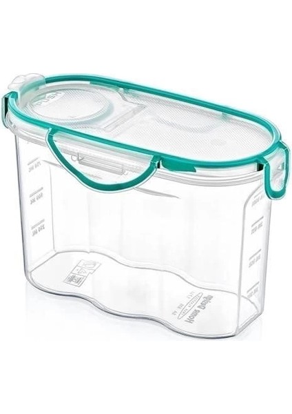 Kilitli Kapaklı Contalı Hava,su Sıvı Geçirmez 1,2 Litre Erzak Saklama KABI-SA580 indirimleri