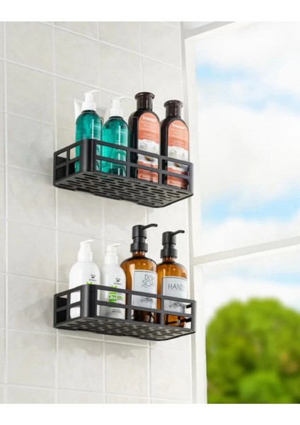2’li Banyo Organizer Düzenleyici Yapışkanlı Raf