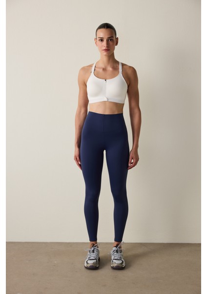 İndigo Yüksek Destek Toparlayıcı Etkili Yüksek Bel Back Lock Tayt indirimleri