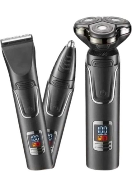 Dijital Göstergeli 3 Başlıklı Tıraş Makinesi Islak Kuru Lazer Öncesi Günlük indirimleri
