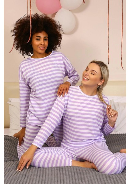 - Kadın Uzun Kol Penye Pijama Takım Lila fırsatları