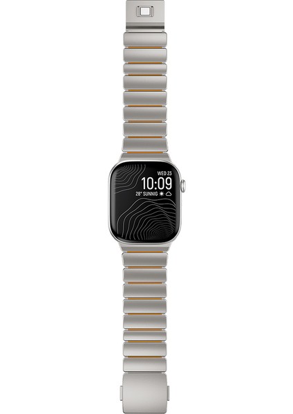 Watch 44MM Zore KRD-149 Titanyum Silikon Kordon - Siyah-Yeşil fırsatları