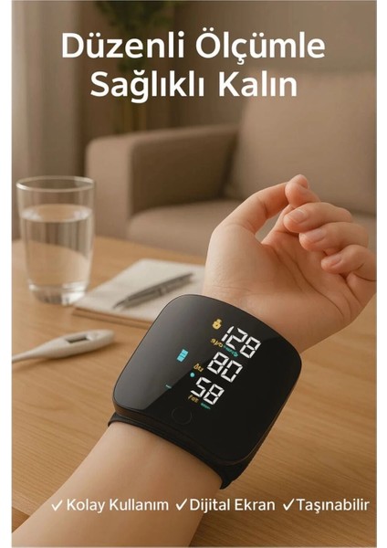 Renkli LCD Ekranlı Bilekten Tansiyon Aleti – Taşınabilir ve Kolay Kullanım Tansiyon Aleti fiyatları