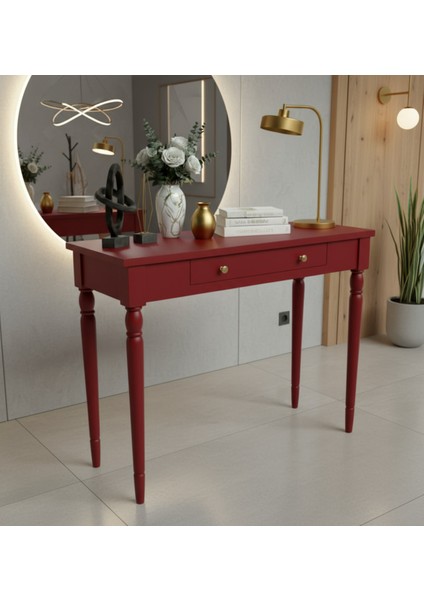 80 cm Masif Tornalı Kırmızı Dresuar