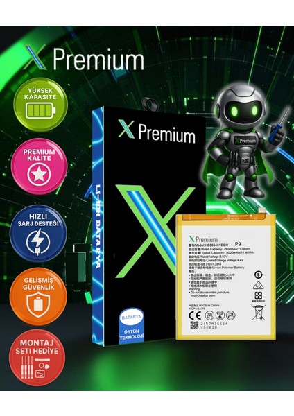 Xpremium Huawei P20 Lite Uyumlu Batarya Pil Süper Yüksek Kalite HB366481ECW