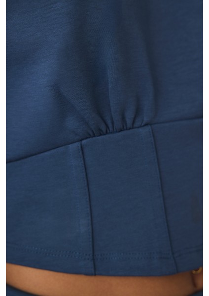 İndigo Belle Line Bisiklet Yaka Crop Sweatshirt indirimleri