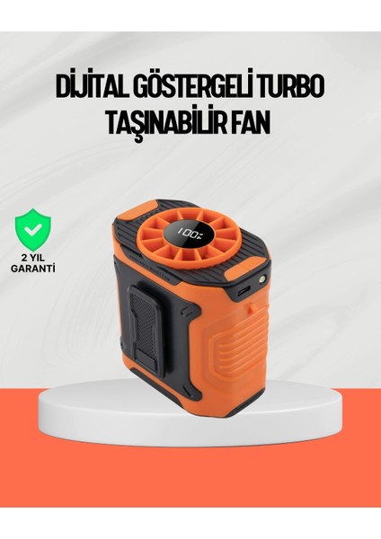 USB Şarjlı Güçlü Hız Ayarlı El ve Bel Fanı