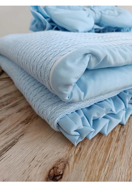 Yenidoğan Tericotton Kumaş Multi Mevsimlik Bebek Battaniyesi Kundak Mavi modelleri