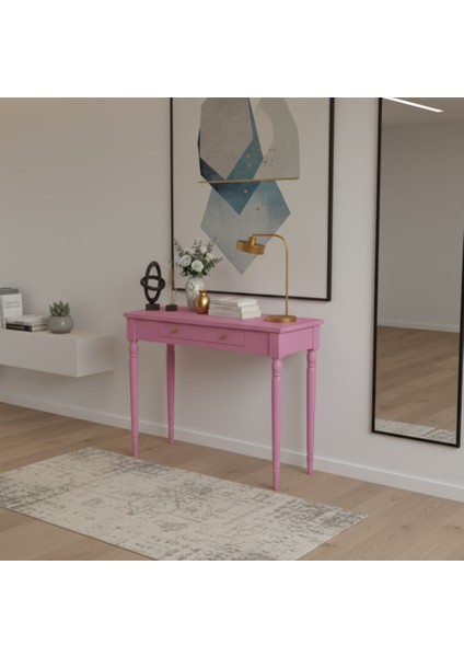 80 cm Masif Tornalı Pembe Dresuar