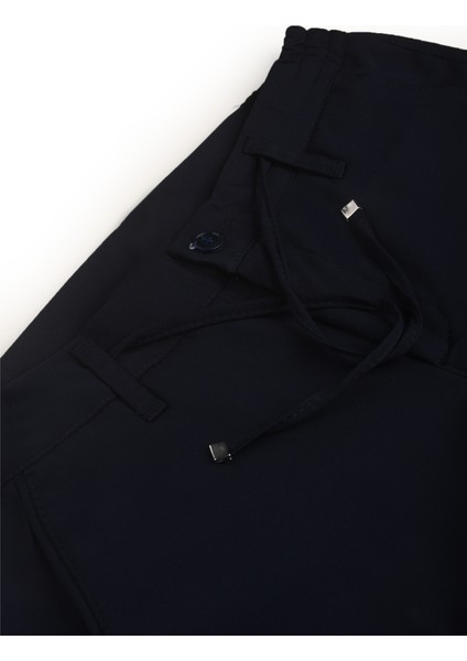 Lacivert Esnek Kumaş Slim Fit Beli Lastikli Günlük Spor Pantolon 2601070 fırsatları