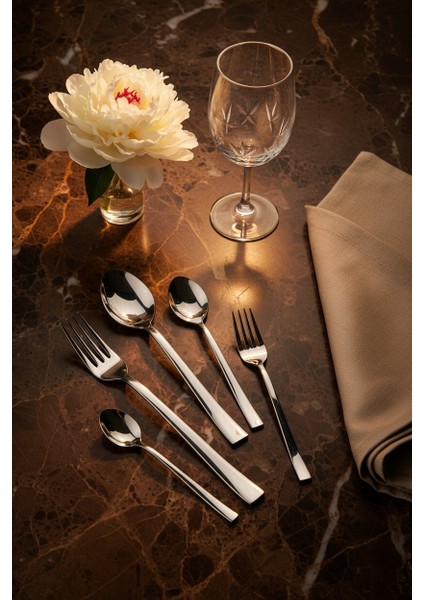 Alya 36 Parça 6 Kişilik Çatal Kaşık Bıçak Takımı