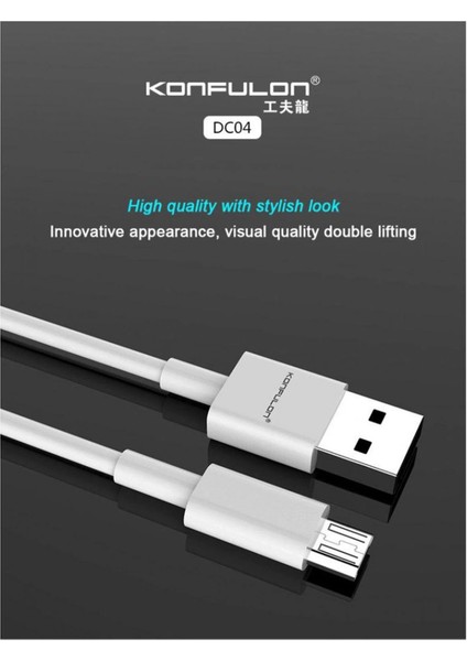 Xmpdby Konfulon DC04 Süper Hızlı Micro USB Kablo 1m 2A fiyatları