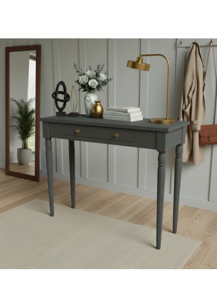 80 cm Masif Tornalı Antrasit Dresuar