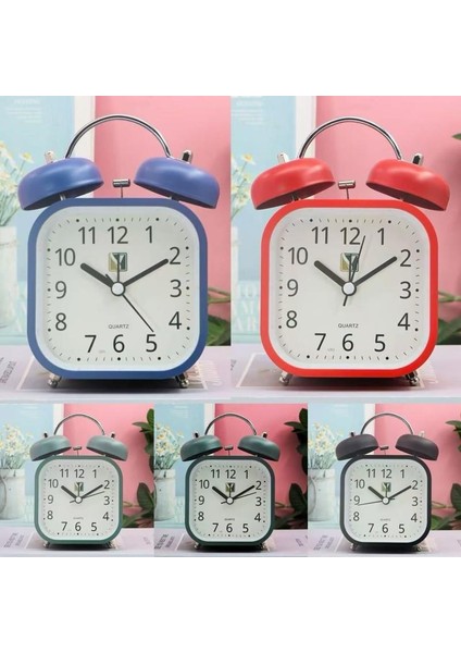 Kare Tasarımlı Işıklı Alarmlı Masa Saati