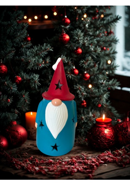 Dekoratif Cüce Figürlü Mumluk – Seramik Biblo | Kırmızı Şapkalı Mavi Cüce modelleri