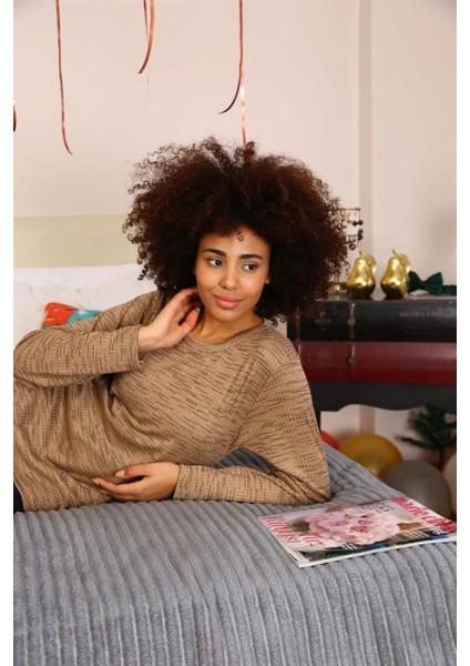 - Kadın Uzun Kol Penye Pijama Takım Sütlü Kahve fırsatları