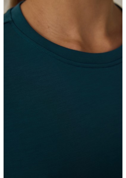 Koyu Yeşil Modal Şardonlu Sweatshirt fırsatları