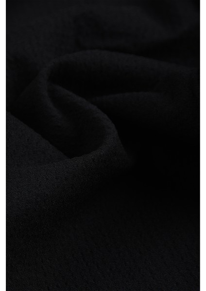 Erkek Siyah Likralı Gofre Kumaş Beli Lastikli Ipli Slim Fit Günlük Pantolon 2600650 indirimleri