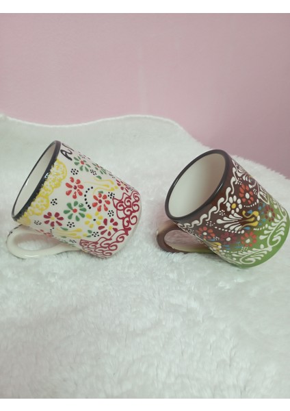 Seramik El Işlemeli Kupa