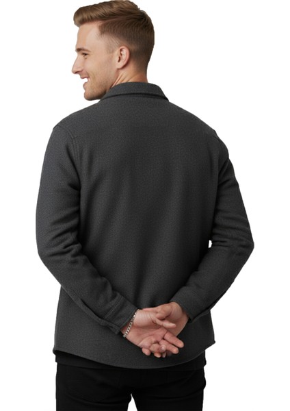 Erkek Füme Likralı Rahat Kalıp Cepsiz Kaşe Ceket – Çıt Çıtlı, Esnek Şık Model Ceket 0760 fiyatları