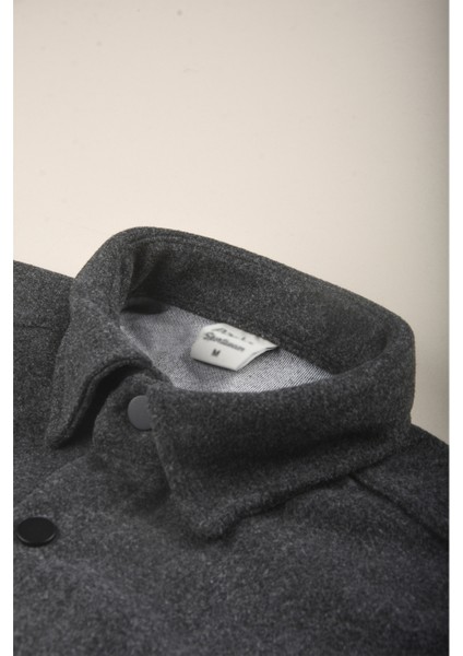 Erkek Füme Likralı Rahat Kalıp Cepsiz Kaşe Ceket – Çıt Çıtlı, Esnek Şık Model Ceket 0760 indirimleri