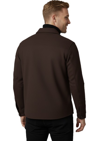 Erkek Kahve Likralı Rahat Kalıp Cepsiz Kaşe Ceket – Çıt Çıtlı, Esnek Şık Model Ceket 0760 fiyatları