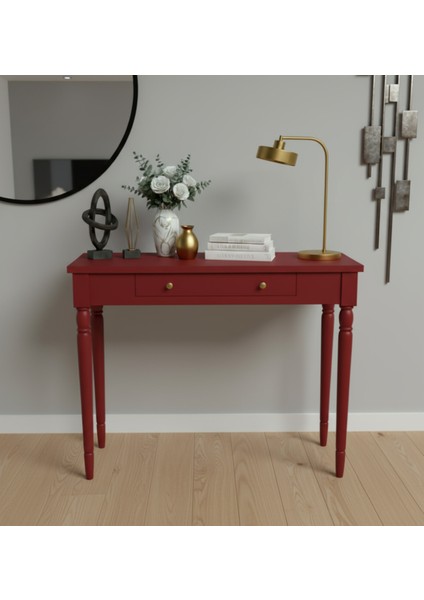 100 cm Masif Tornalı Kırmızı Dresuar