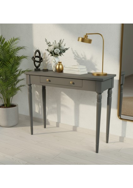 110 cm Masif Tornalı Antrasit Dresuar