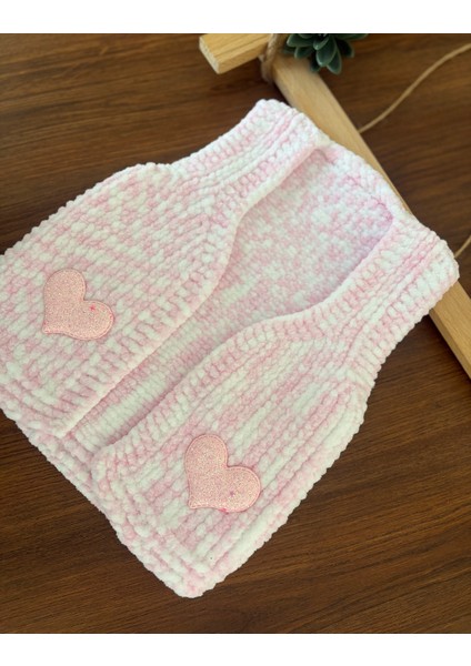 Kalpli El Örgüsü Kadife Bebek Yelek modelleri